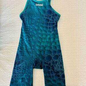 Arena Women's Blue Patterned Swimsuit